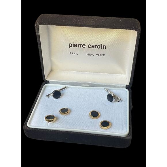 Vintage Pierre Cardin Silver and Gold Toned Cufflinks - Picture 1 of 3